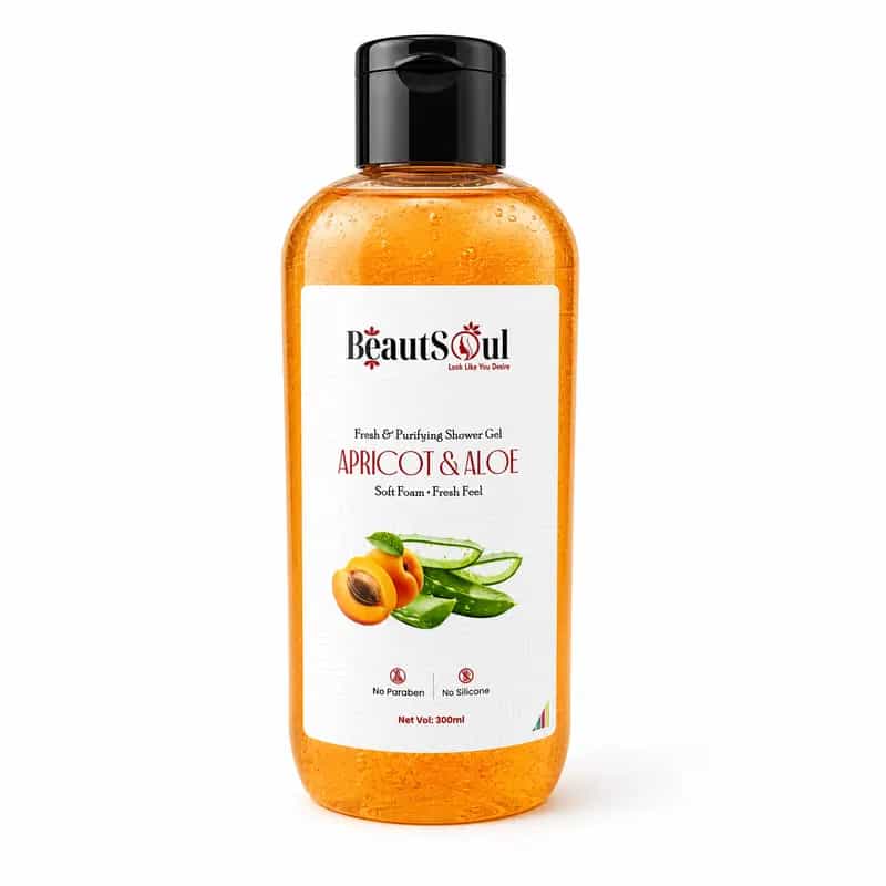 BeautSoul Apricot & Aloe Bodywash – Refreshing Daily Body Cleanser 300 ml