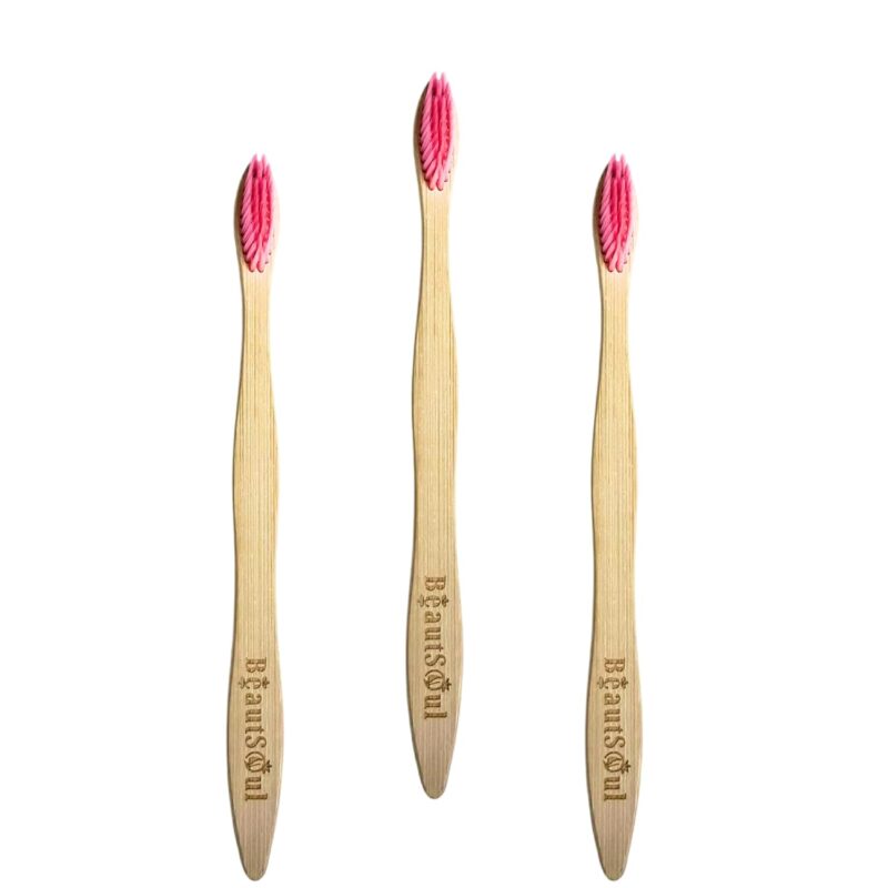 BeautSoul Bamboo Toothbrush Pack of 3