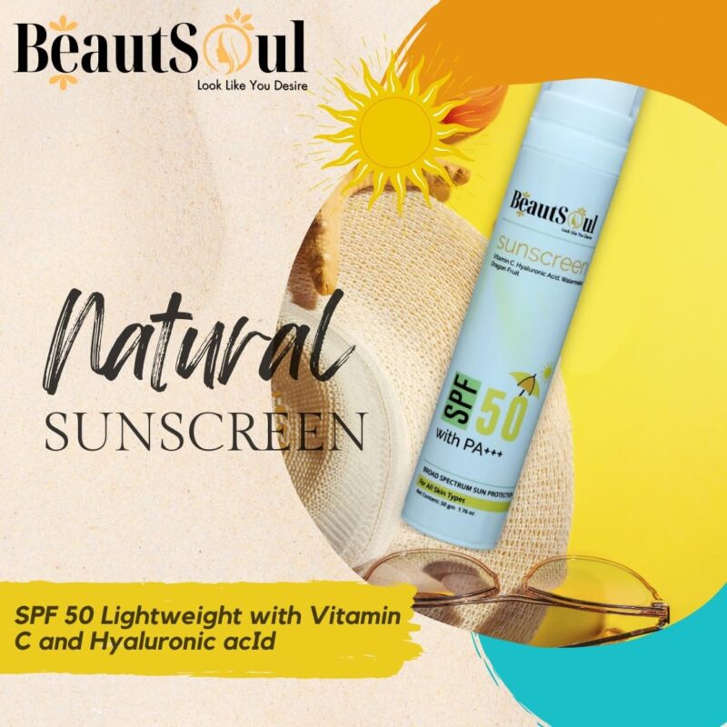 BeautSoul Sunscreen SPF 50 Lightweight With Vitamin C - Image 2