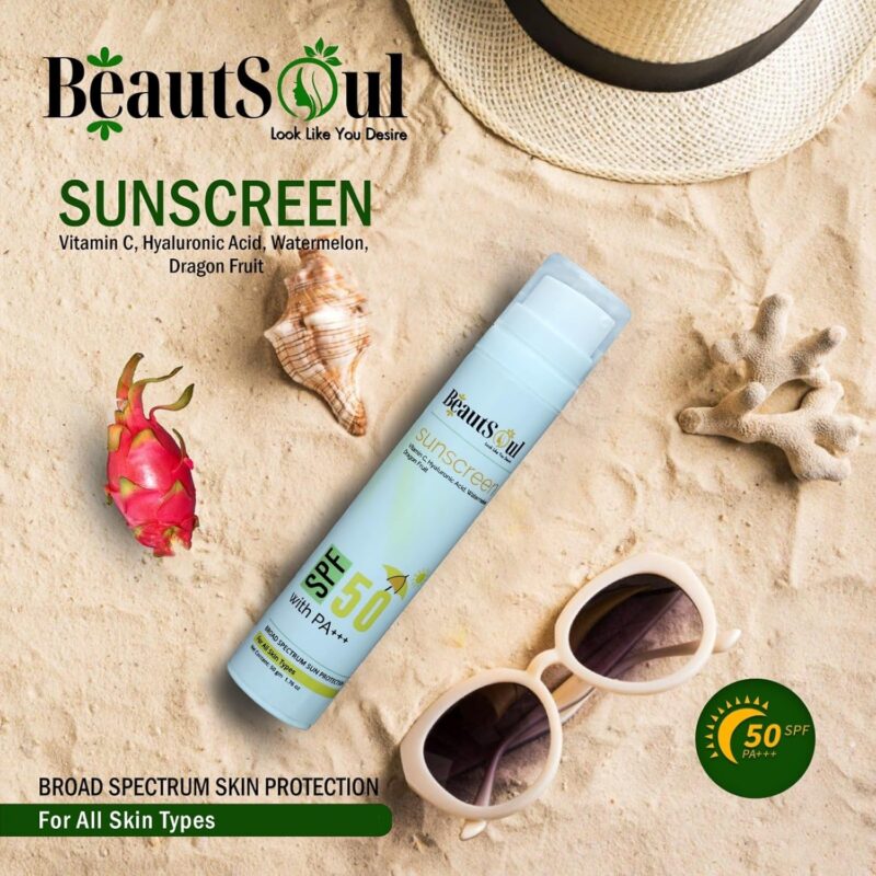 BeautSoul Sunscreen SPF 50 Lightweight With Vitamin C - Image 4